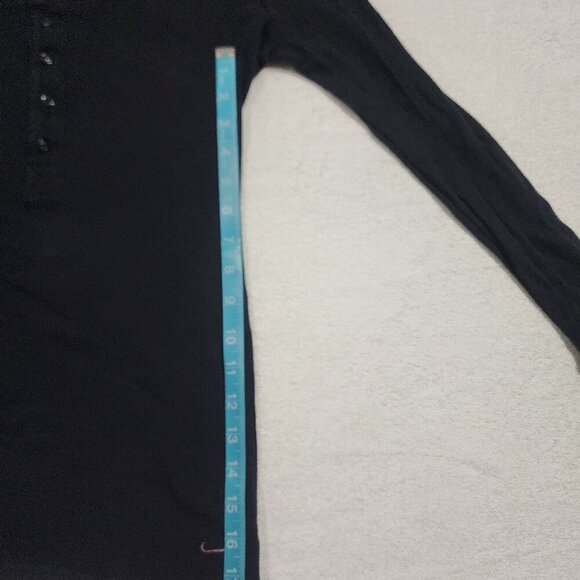 NIKE 5 Button Long Sleeve Fitted Waffle Thermal Henley Shirt SZ Large Cotton - Picture 6 of 8